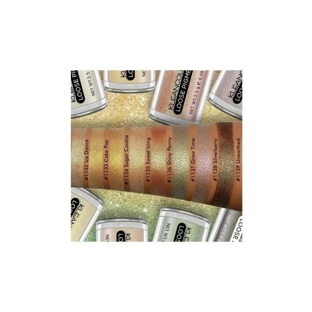 2 pcs KleanColor Loose Pigment Metallic Shimmer Eye Shadow #1136 Shiny Penny‎